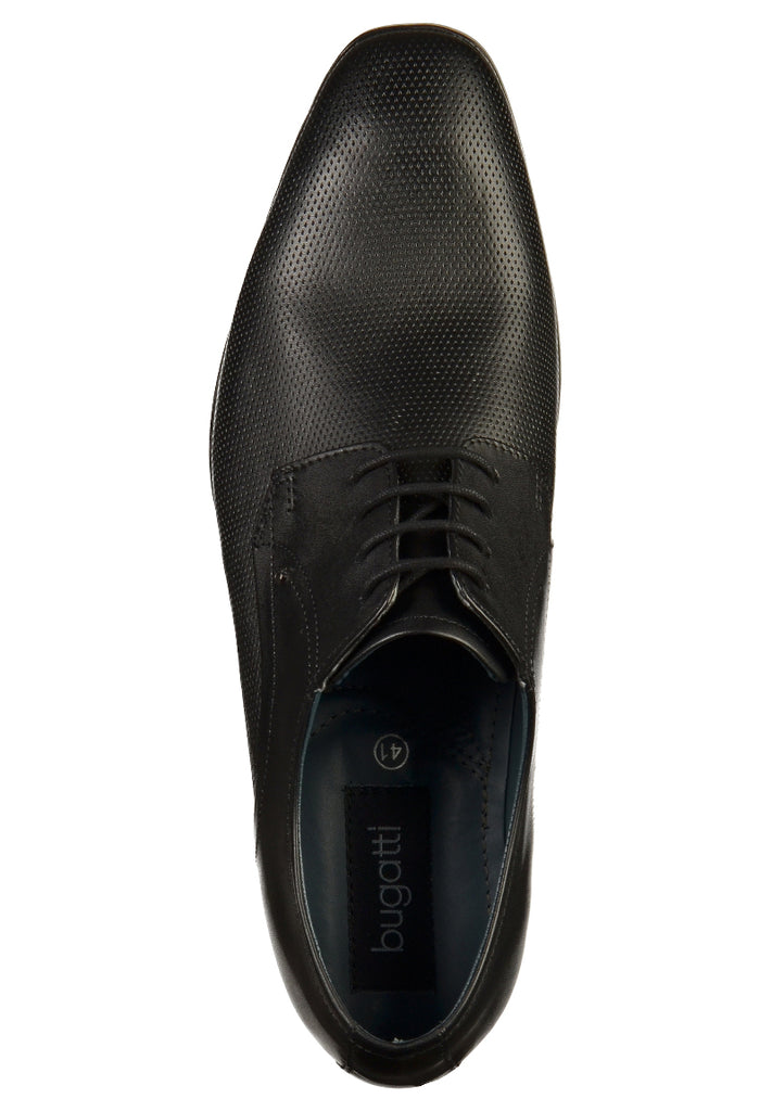 Bugatti Businessschuhe Glattleder Schwarz - surf4shoes