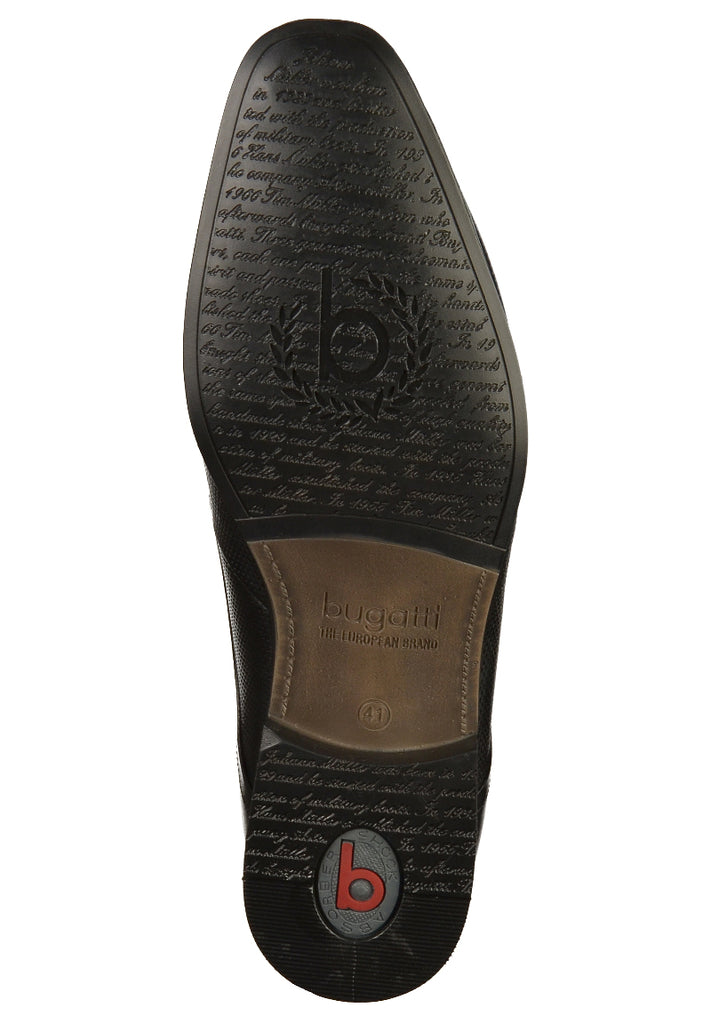 Bugatti Businessschuhe Glattleder Schwarz - surf4shoes