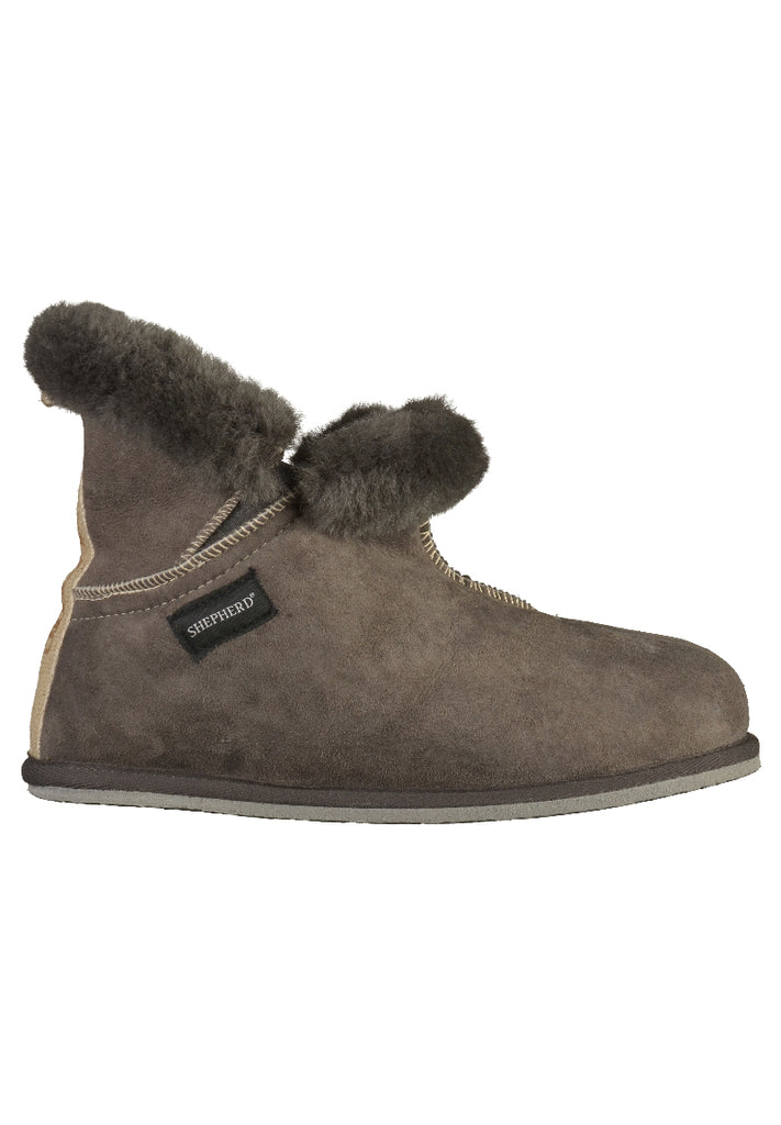 Shepherd Hausschuhe Leder Asphalt - surf4shoes