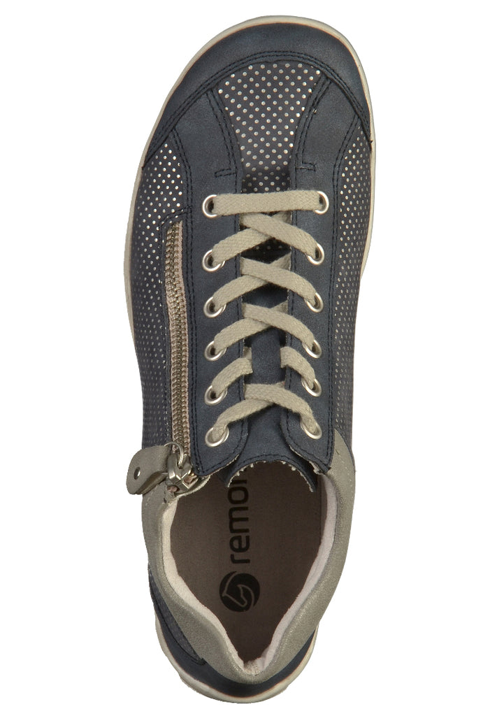 Remonte Halbschuhe Leder/Synthetik Blau - surf4shoes