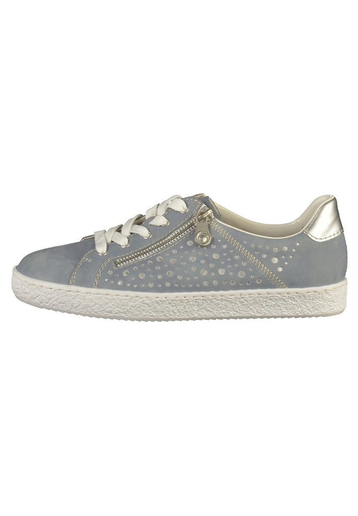 Rieker Sneaker Lederimitat Blau - surf4shoes