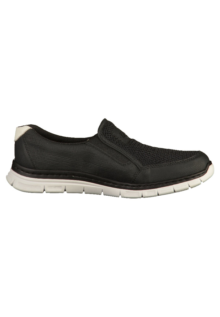 Rieker Slipper Lederimitat Schwarz - surf4shoes