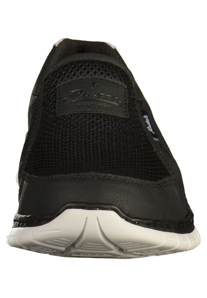 Rieker Slipper Lederimitat Schwarz - surf4shoes