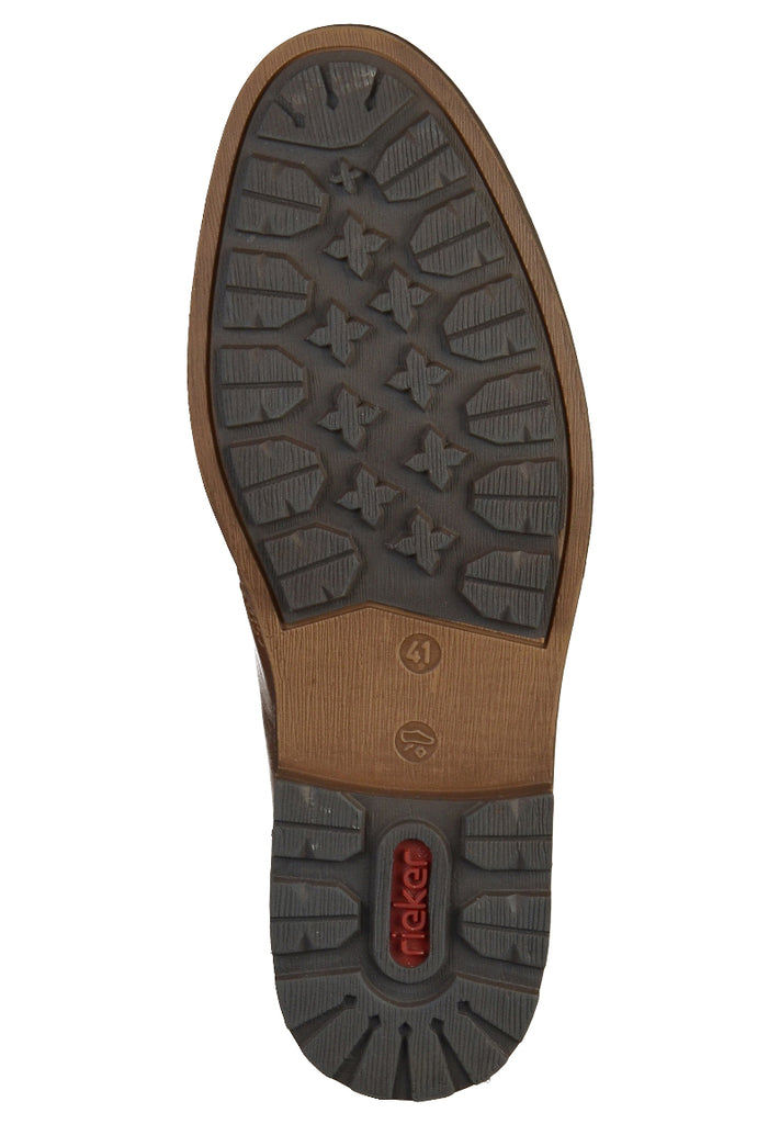 Rieker Stiefelette Glattleder Braun - surf4shoes
