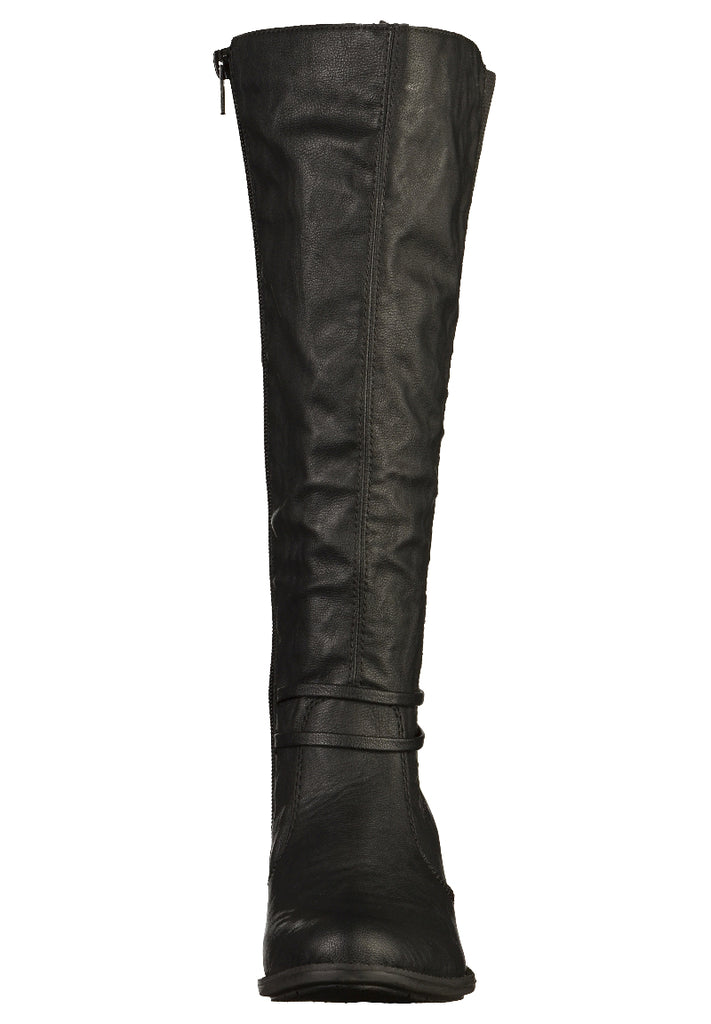 Rieker Stiefel Lederimitat Schwarz - surf4shoes