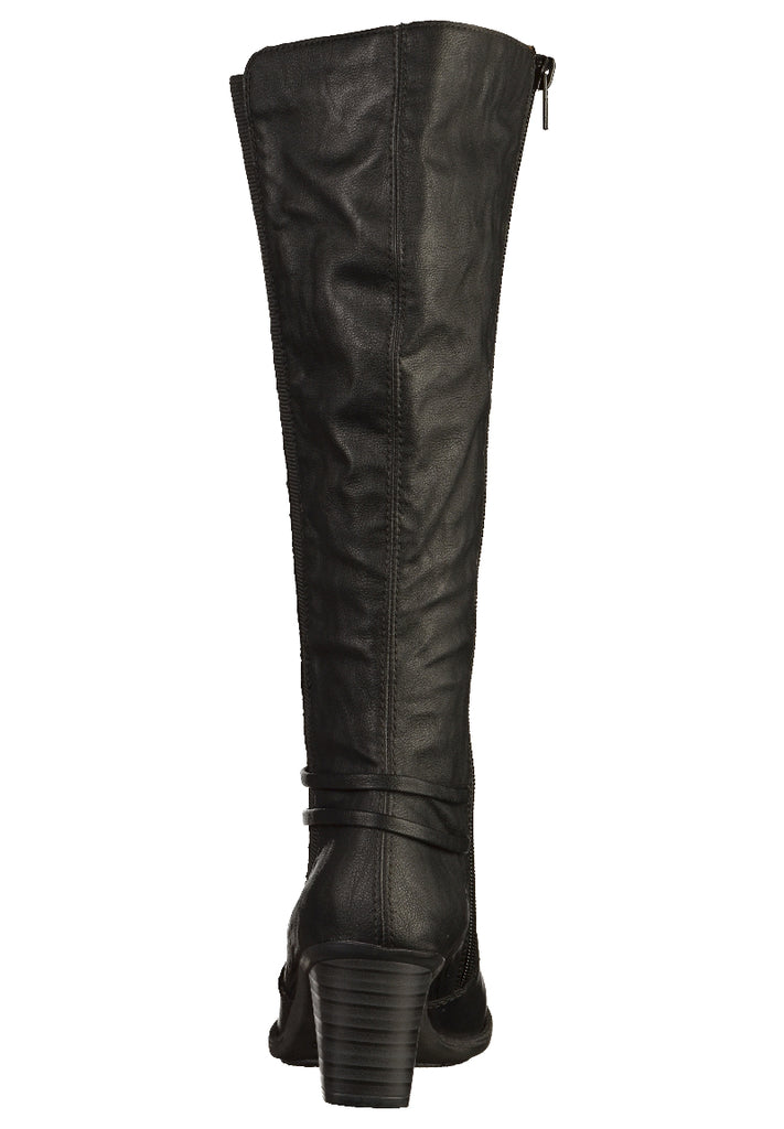 Rieker Stiefel Lederimitat Schwarz - surf4shoes