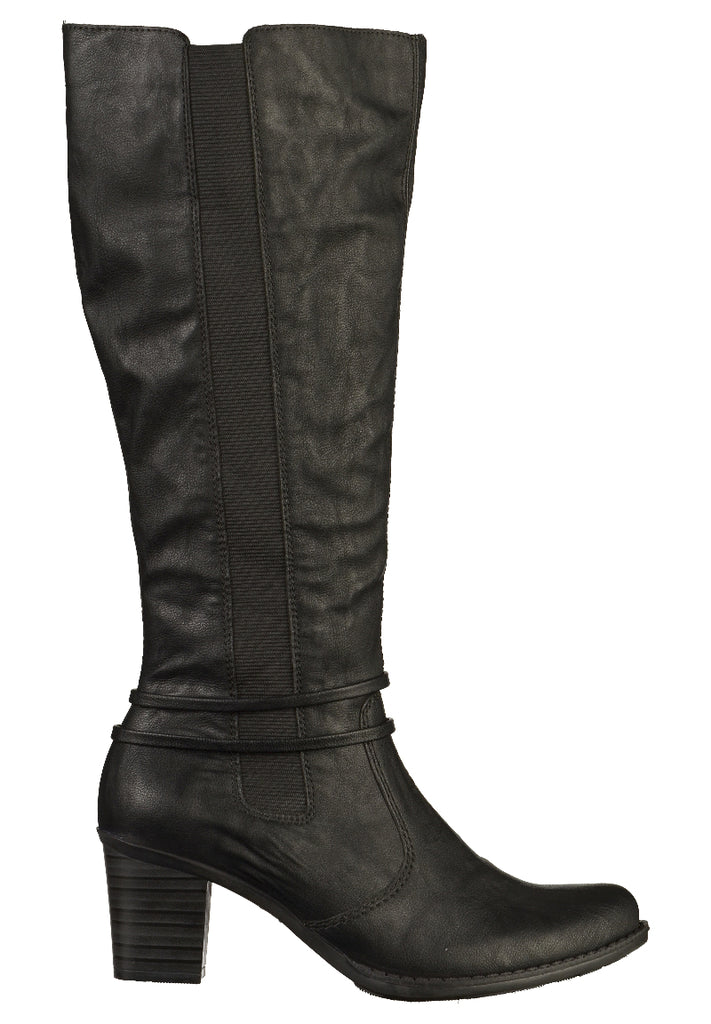 Rieker Stiefel Lederimitat Schwarz - surf4shoes