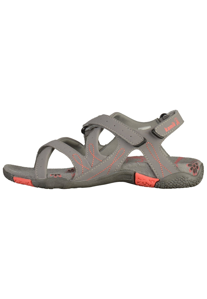 Kamik Sandalen Lederimitat Grau - surf4shoes