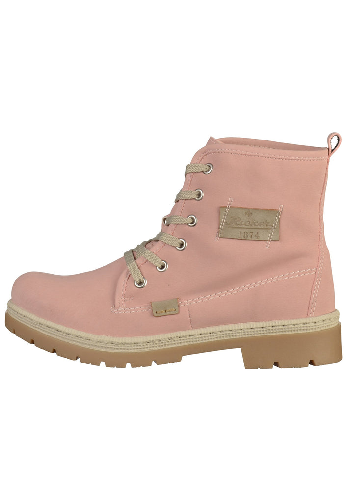 Rieker Stiefelette Lederimitat Rosa - surf4shoes