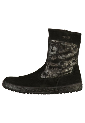 Superfit Stiefelette Veloursleder Schwarz - surf4shoes