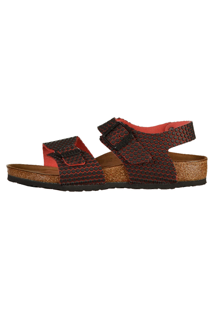 Birkenstock Fersenriemen Mikrofaser Octopus Red Black - surf4shoes