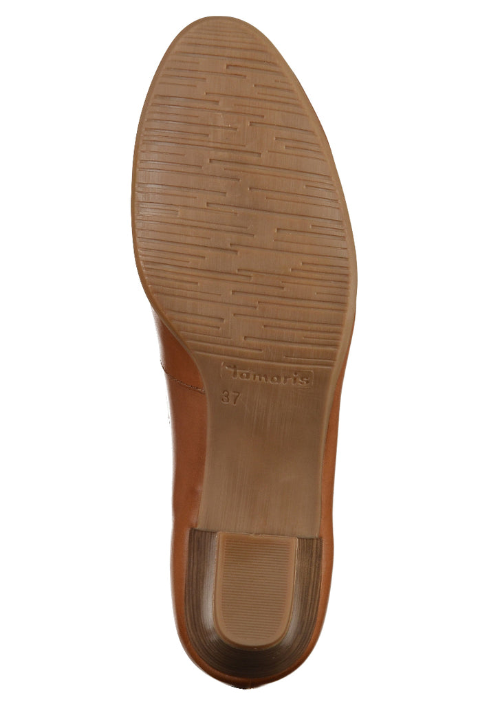 Tamaris Pumps Leder Cognac - surf4shoes