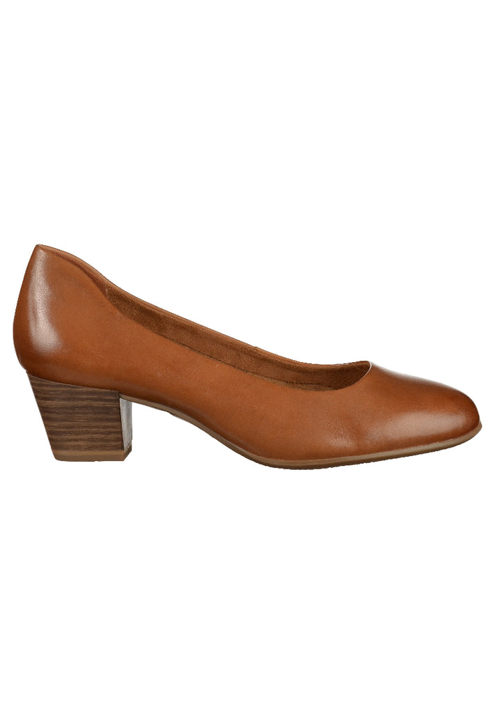 Tamaris Pumps Leder Cognac - surf4shoes