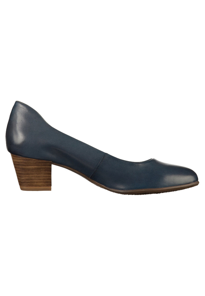 Tamaris Pumps Leder Navy - surf4shoes