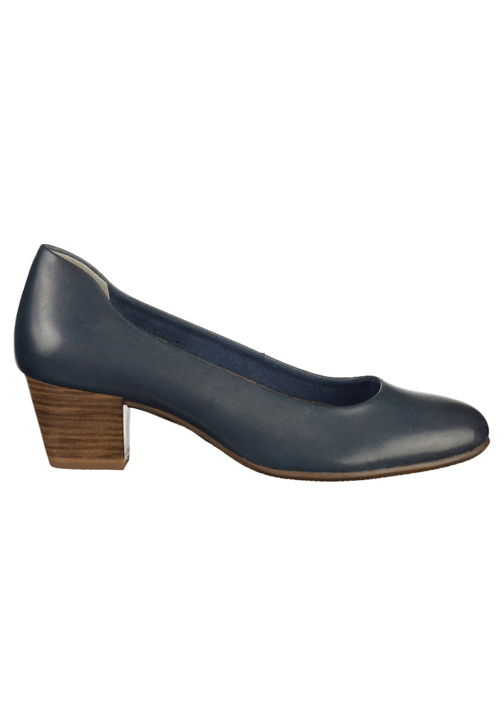 Tamaris Pumps Leder Navy - surf4shoes