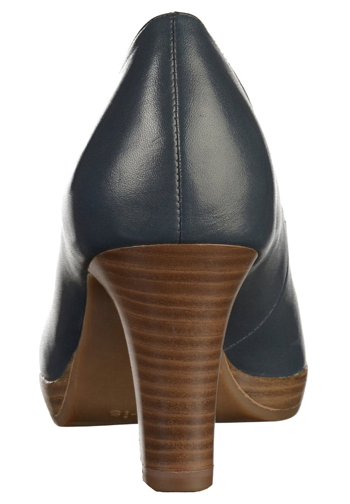 Tamaris Pumps Leder Navy - surf4shoes