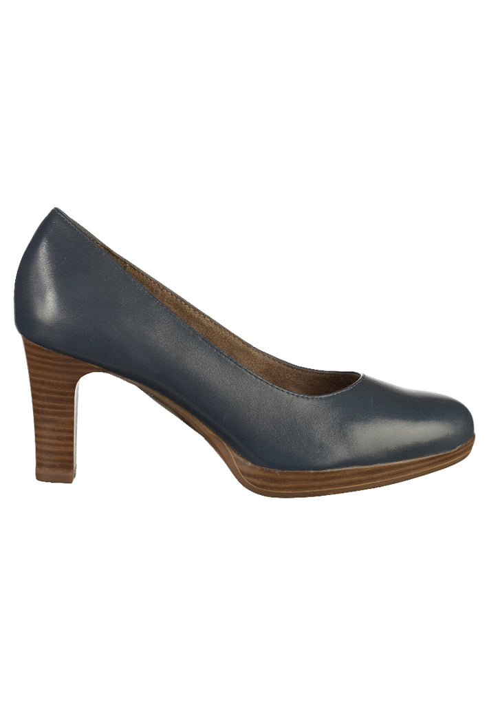 Tamaris Pumps Leder Navy - surf4shoes