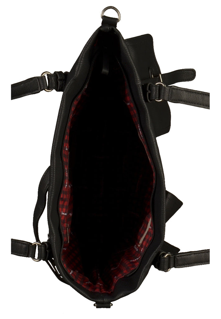 Tamaris Taschen Lederimitat Schwarz - surf4shoes