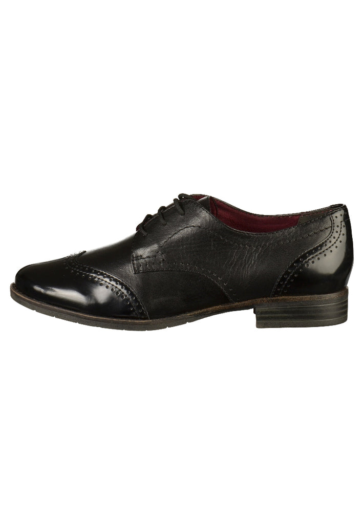 Tamaris Halbschuhe Leder/Synthetik Schwarz - surf4shoes