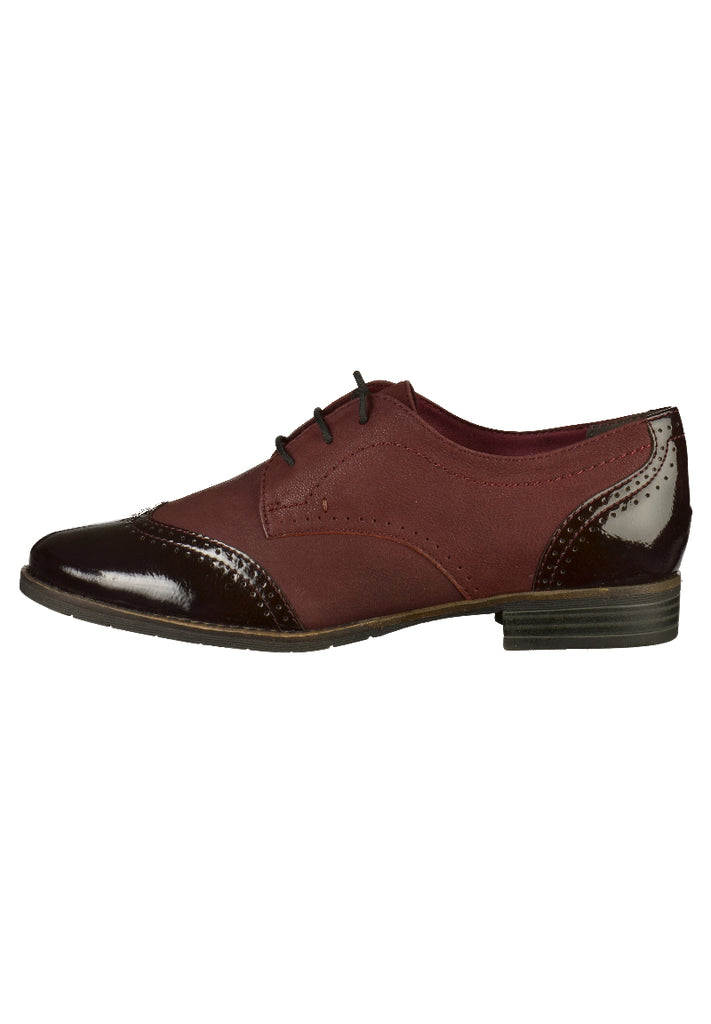 Tamaris Halbschuhe Leder/Synthetik Bordeaux - surf4shoes