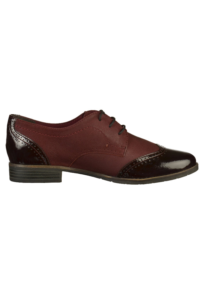 Tamaris Halbschuhe Leder/Synthetik Bordeaux - surf4shoes