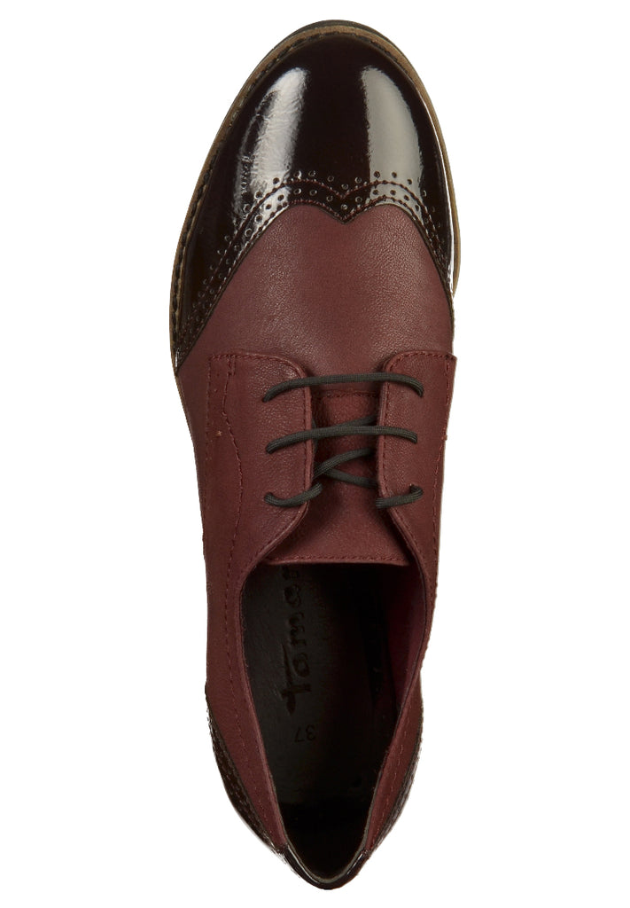 Tamaris Halbschuhe Leder/Synthetik Bordeaux - surf4shoes