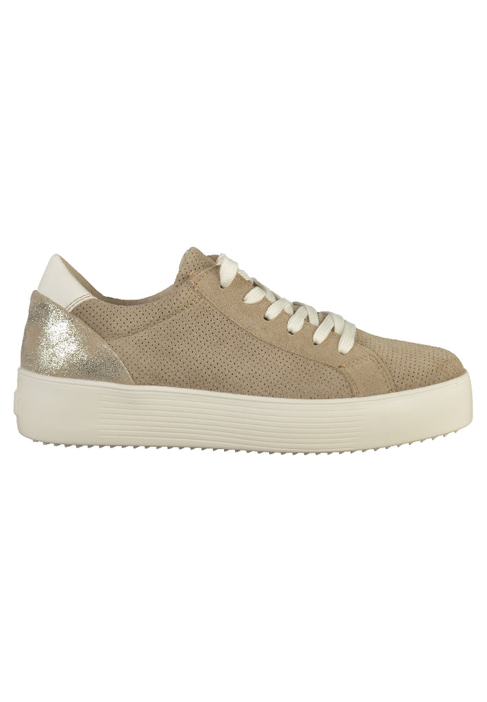 Tamaris Sneaker Leder Taupe - surf4shoes