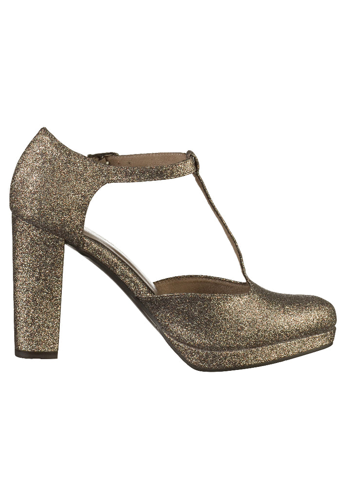 Tamaris Pumps Lederimitat Platinum - surf4shoes