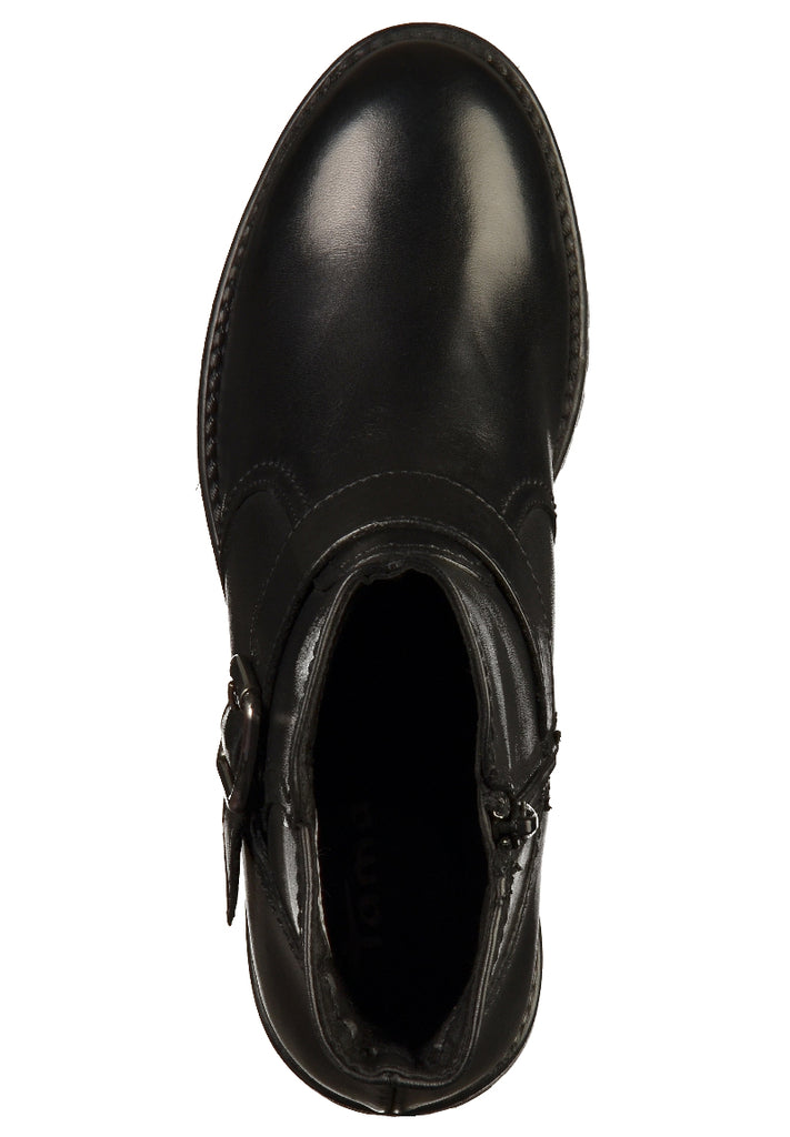 Tamaris Stiefelette Leder Schwarz - surf4shoes