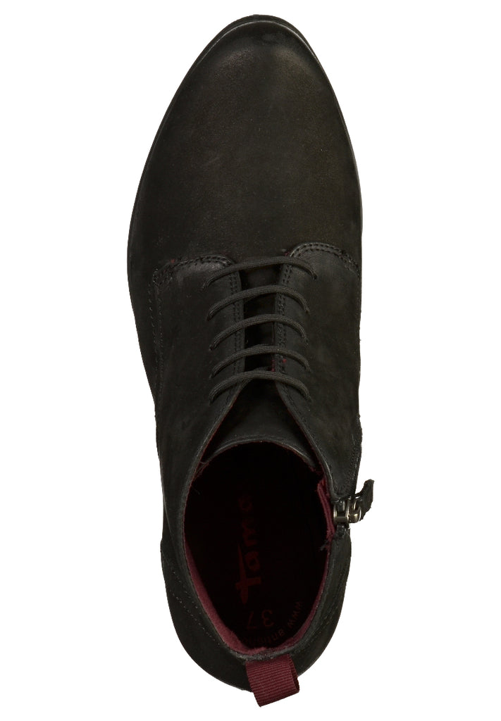 Tamaris Stiefelette Leder Schwarz - surf4shoes