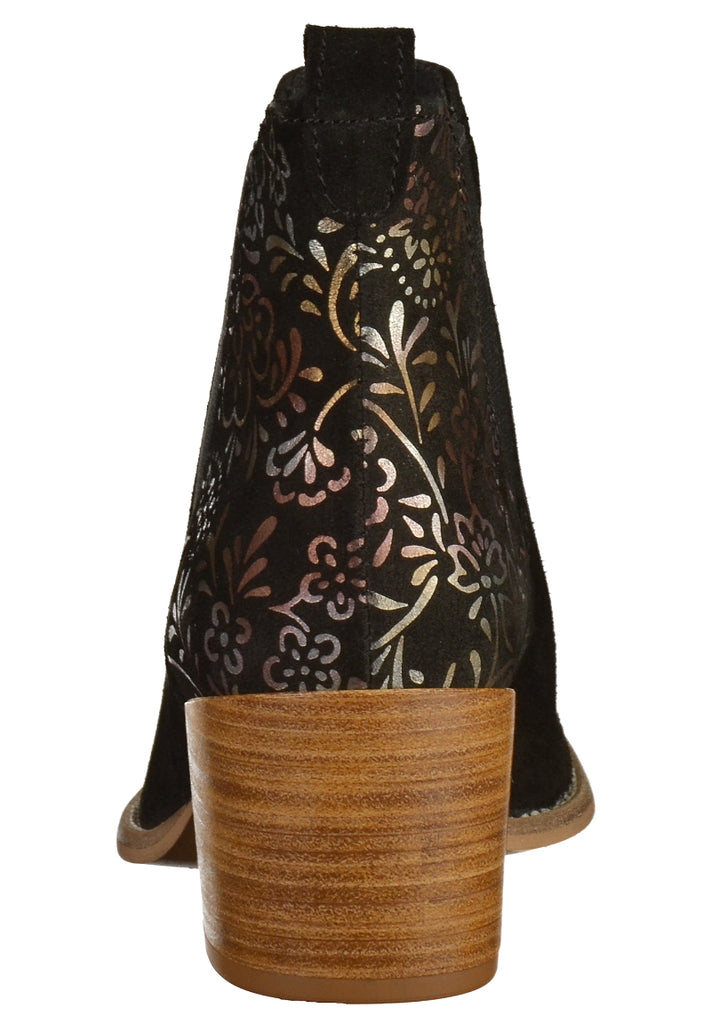 Tamaris Stiefelette Nubukleder Schwarz - surf4shoes