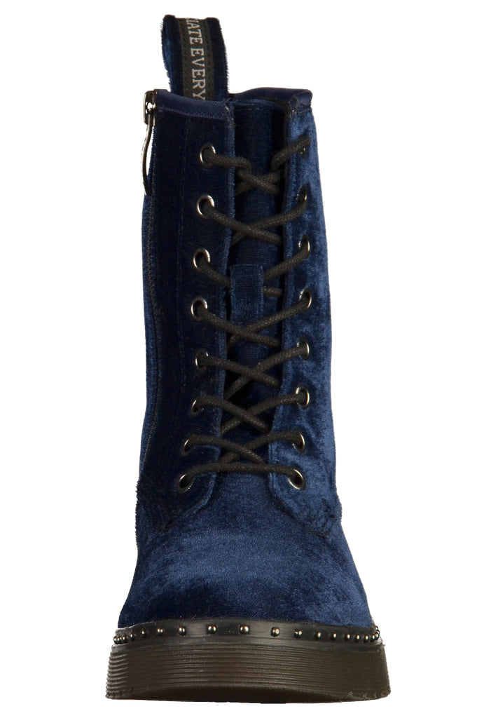 Tamaris Stiefelette Samt Navy - surf4shoes