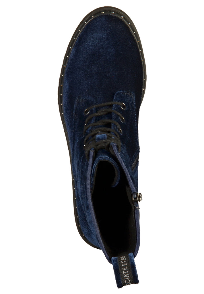 Tamaris Stiefelette Samt Navy - surf4shoes