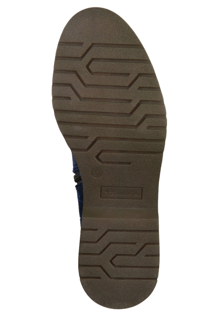 Tamaris Stiefelette Samt Navy - surf4shoes