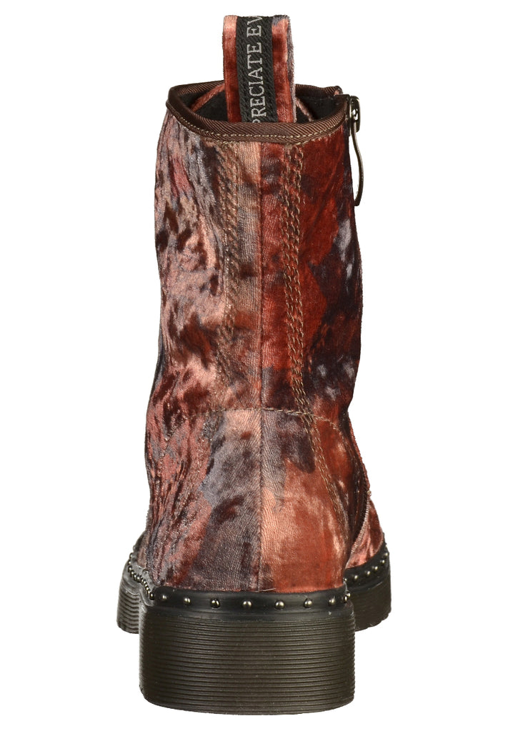 Tamaris Stiefelette Samt Rosa - surf4shoes