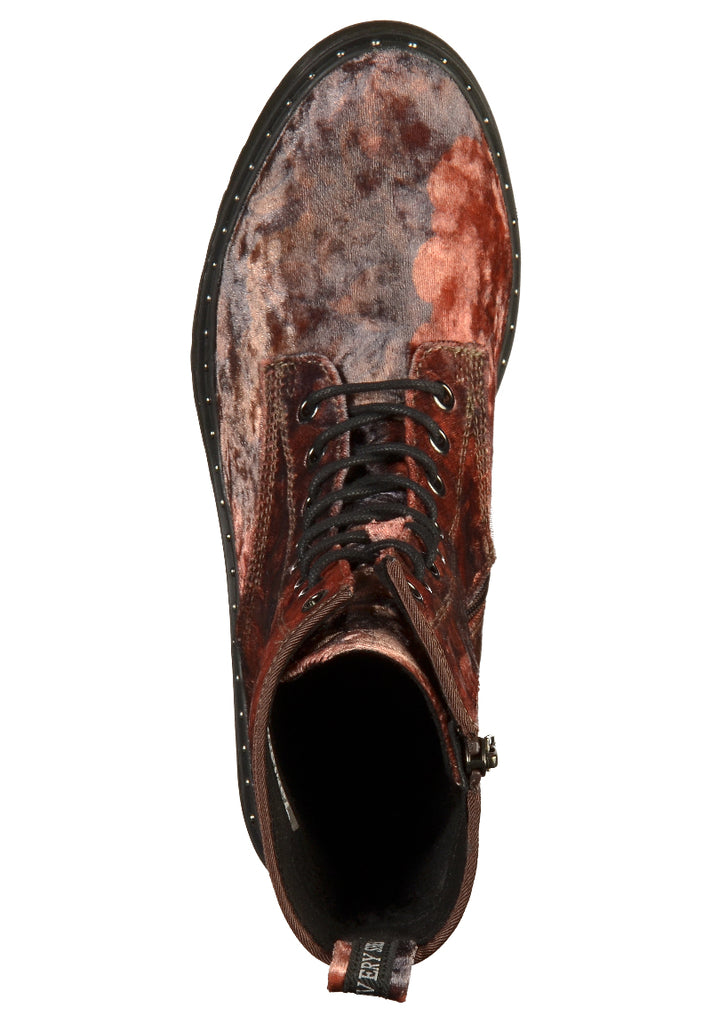 Tamaris Stiefelette Samt Rosa - surf4shoes