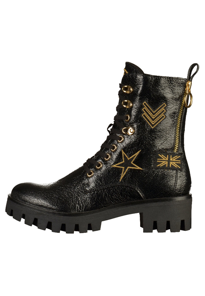 Tamaris Stiefelette Lederimitat Schwarz - surf4shoes