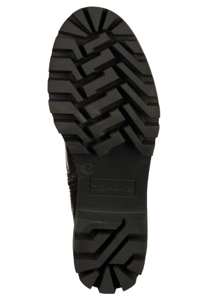 Tamaris Stiefelette Lederimitat Schwarz - surf4shoes