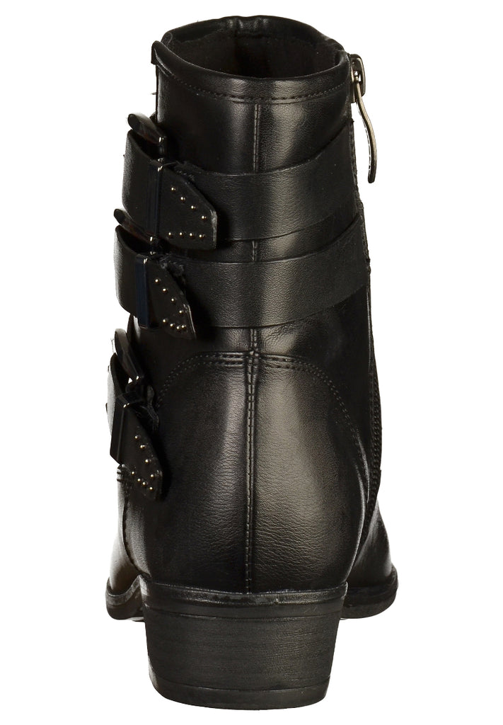 Tamaris Stiefelette Leder Schwarz - surf4shoes