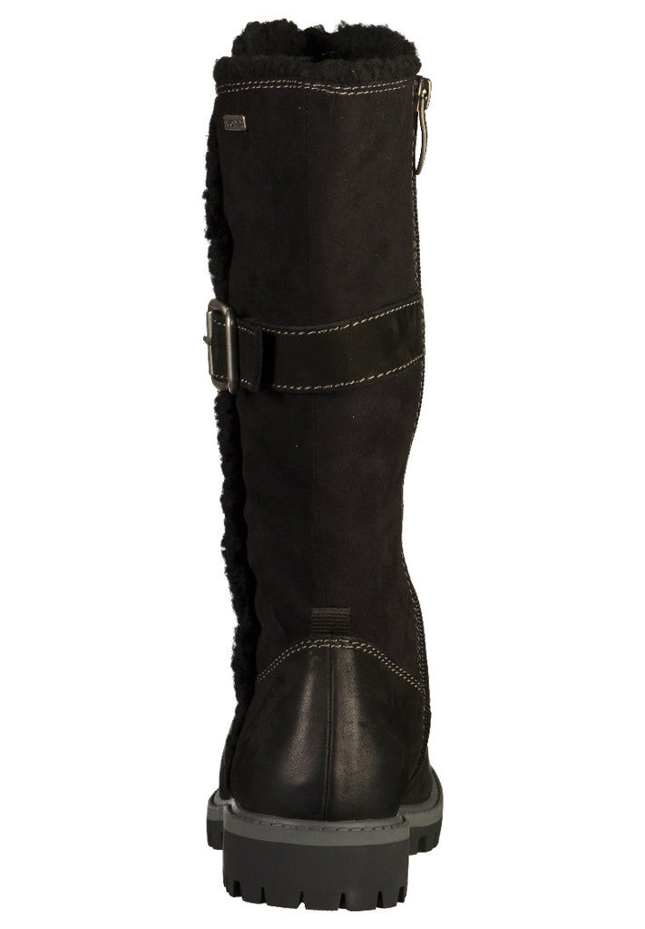 Tamaris Stiefel Leder/Textil Schwarz - surf4shoes