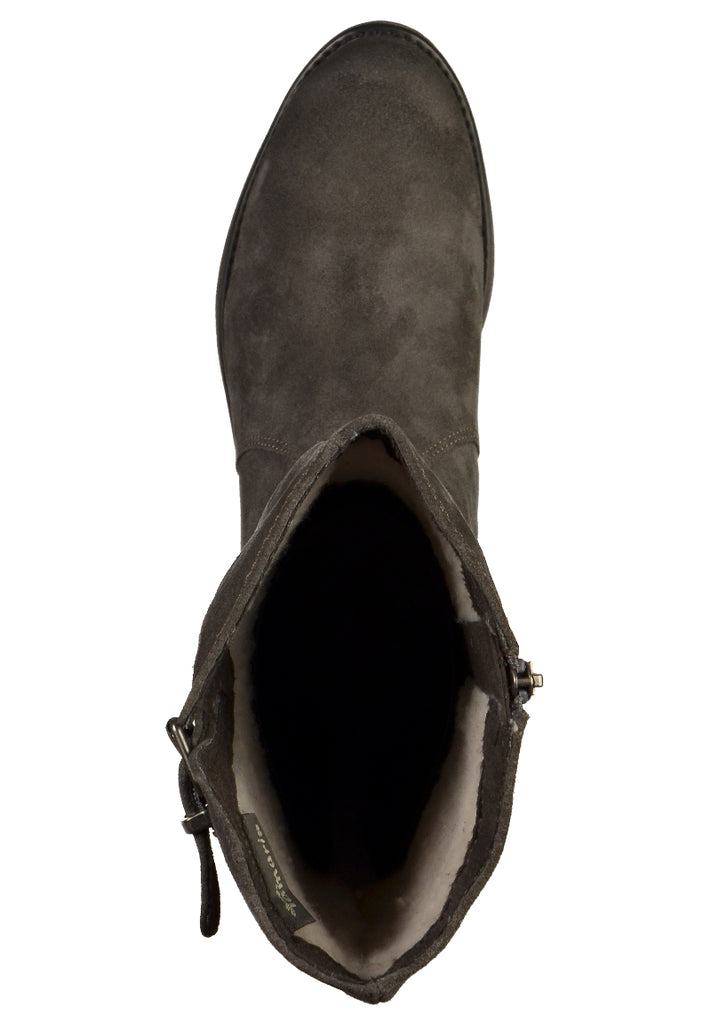 Tamaris Stiefel Veloursleder Graphite - surf4shoes