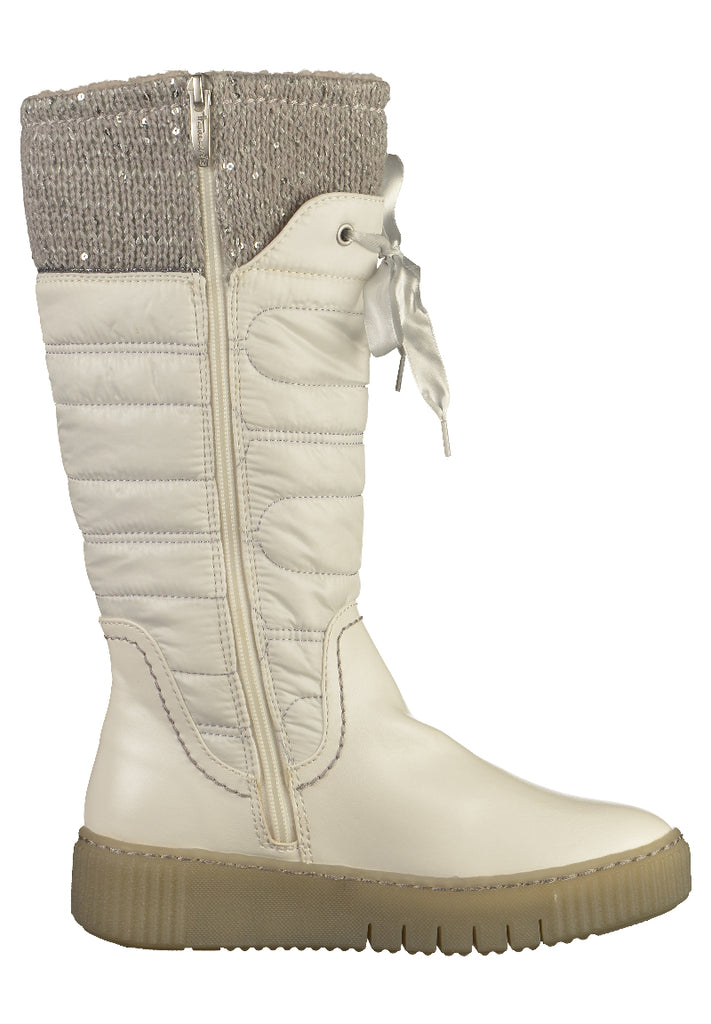 Tamaris Stiefel Lederimitat Weiß - surf4shoes