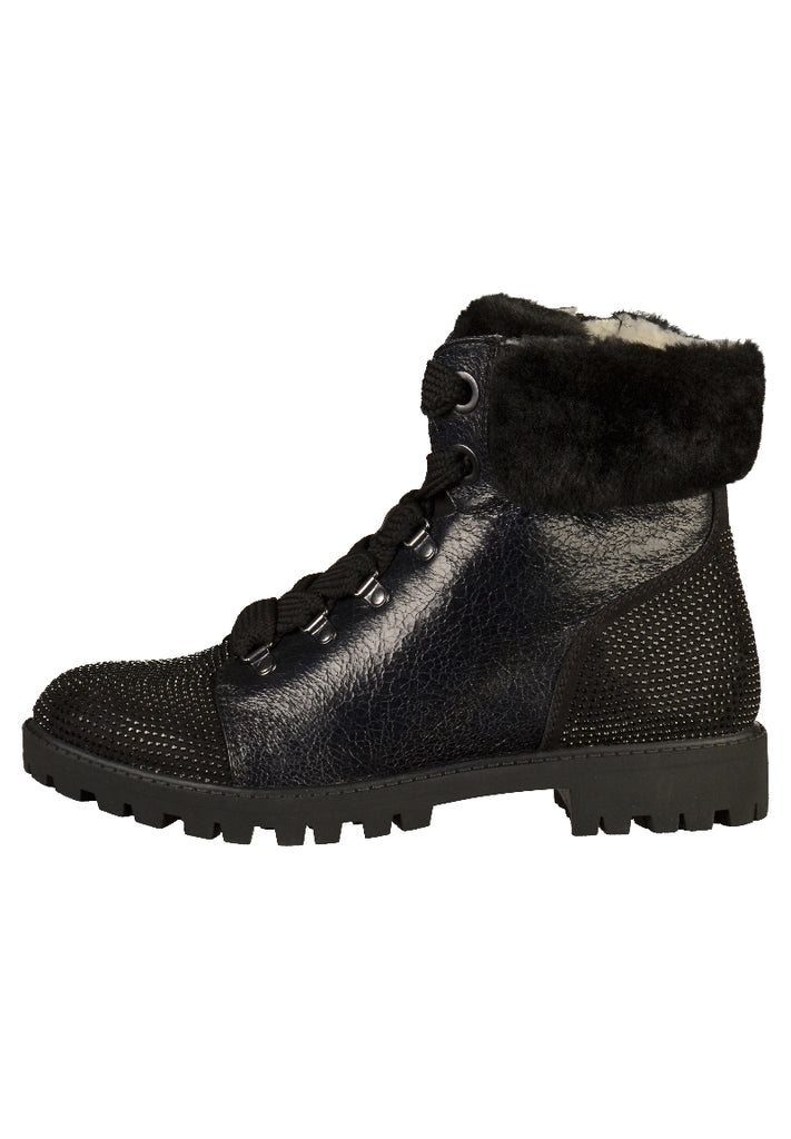 Tamaris Stiefelette Lederimitat Schwarz - surf4shoes