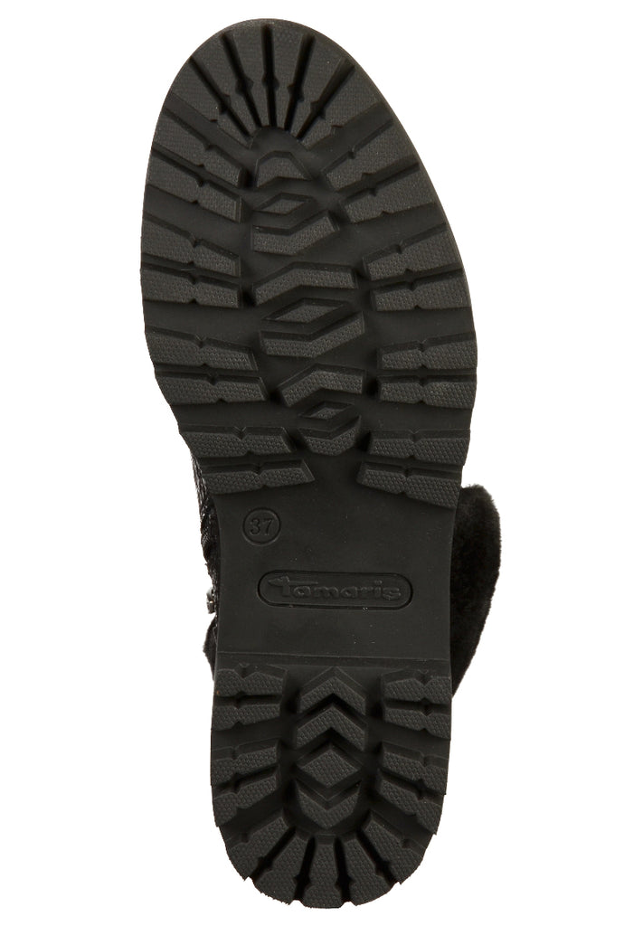 Tamaris Stiefelette Lederimitat Schwarz - surf4shoes
