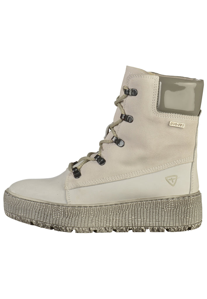 Tamaris Stiefelette Lederimitat Weiß - surf4shoes