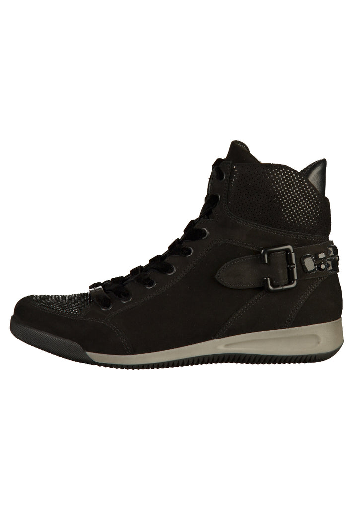 ara Stiefelette Nubukleder Schwarz - surf4shoes