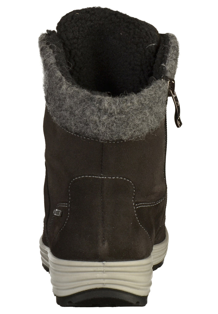 ara Stiefelette Veloursleder Braun/Grau - surf4shoes