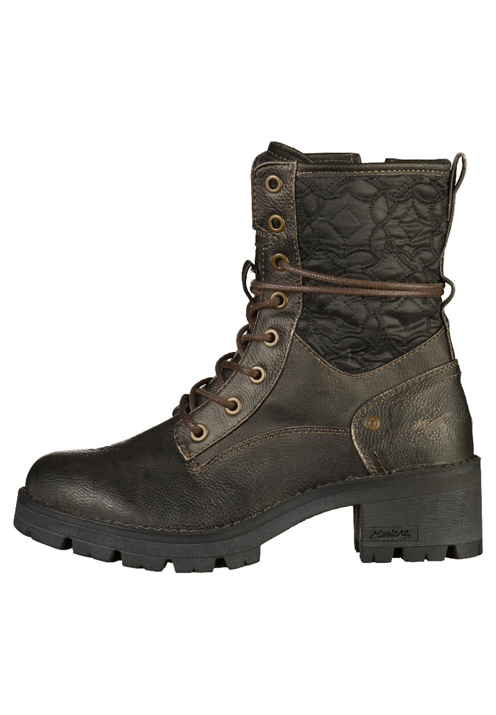 Mustang Stiefelette Lederimitat Dunkelgrau - surf4shoes