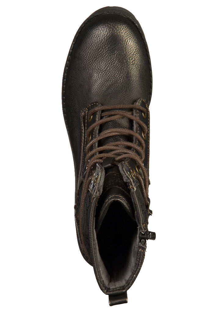 Mustang Stiefelette Lederimitat Dunkelgrau - surf4shoes