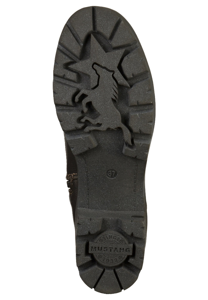 Mustang Stiefelette Lederimitat Dunkelgrau - surf4shoes